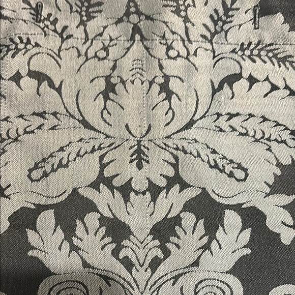 Elegant Black and Gray Damask Fabric shower curtain - Picture 4 of 6